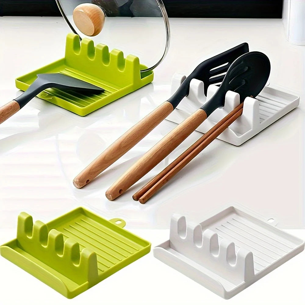 Multi functional spatula rack, kitchen storage rack, household plastic pot cover rack, vegetable cutting board, storage rack