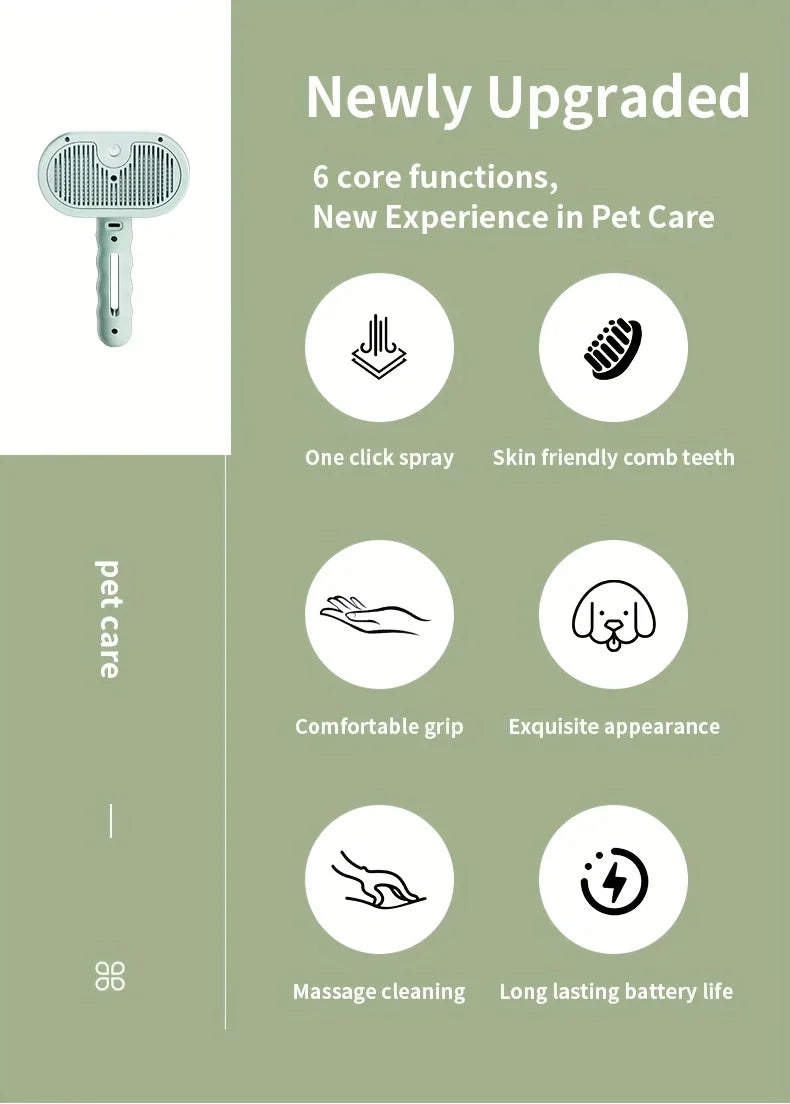 Steam Spray Grooming Brush Unique Steam Brush for Dogs Luxury Grooming Brush Dog Steam Brush Cat Supplies  Grooming