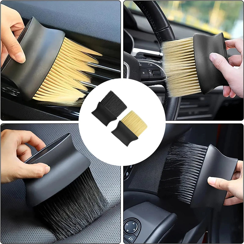 Car Air Outlet Cleaning Brush Dashboard Air Conditioner Detailing Dust Sweeping Tools Auto Interior Home Duster Brushes