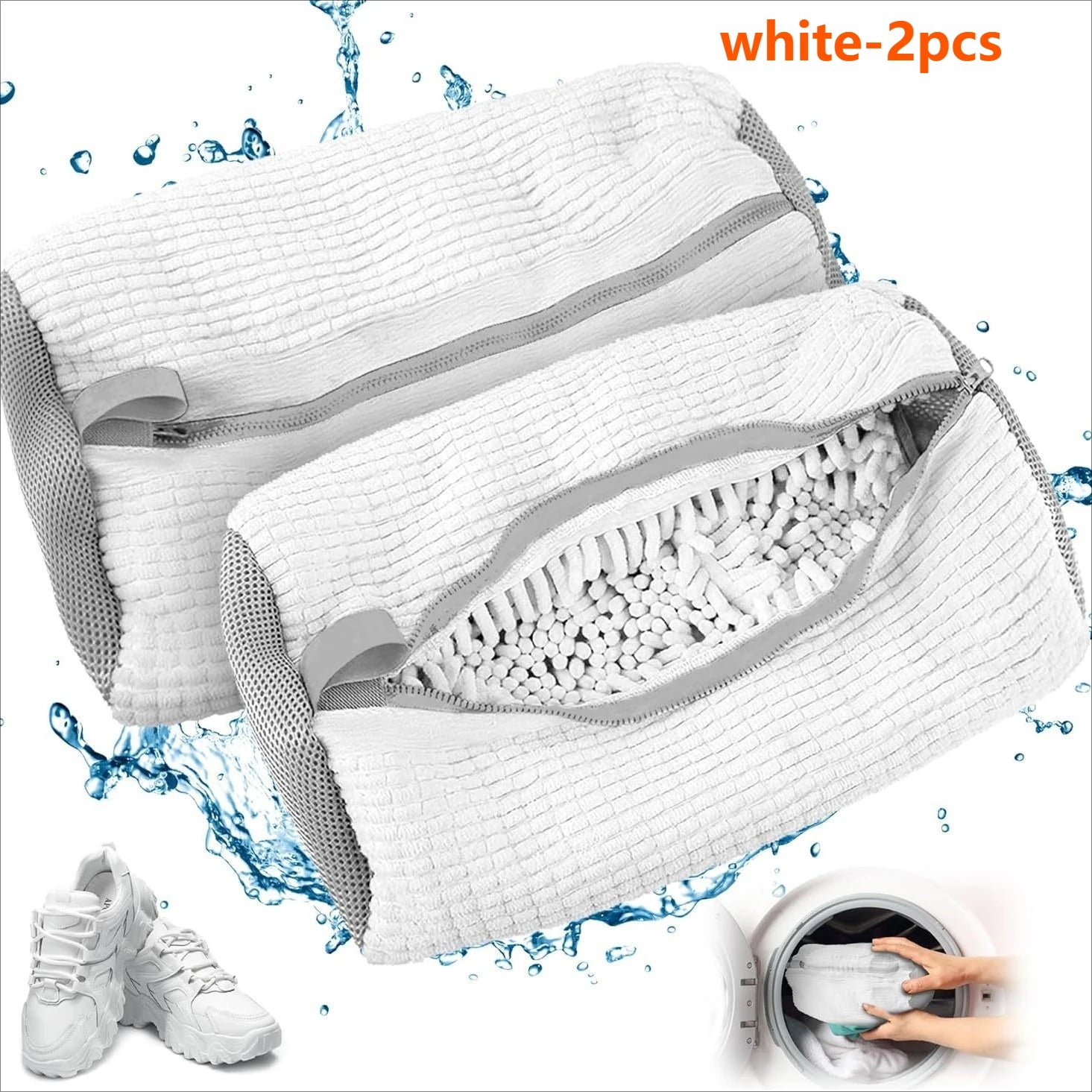 Washable Shoe Washing & Drying Bag with Soft Fiber - Durable Polyester Laundry Protector for Shoes laundry organizer
