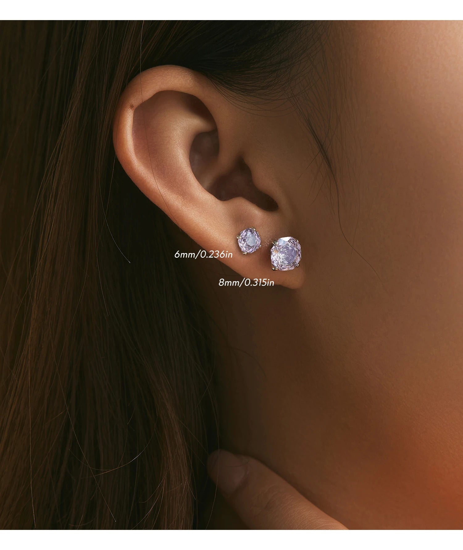 MODIAN 925 Sterling Silver Polygon Multi-Color Rose Cut Cubic Zirconia Luxury Stud Earrings For Women Party Fine Jewelry