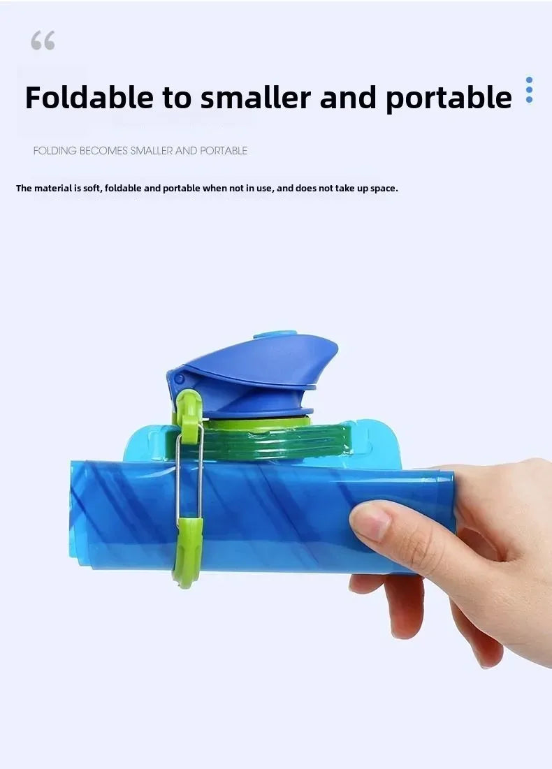 700ml Foldable Water Bottles Flexible Reusable Travel & Camping Water Bottle Water Pouch Soft Flask Water Bag With Carabiner Clip