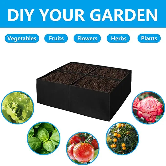 Garden Planting Bag Felt Multi-grid Planting Bag Vegetable Planting Pot Plant Flower Planting Flower Pot Plant Nutrition Bag
