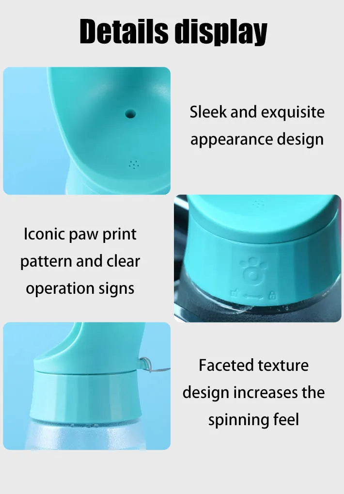 300ml/500ml Pet Water Bottle Portable Drinking Bowl For Dogs And Cats Travel Hiking