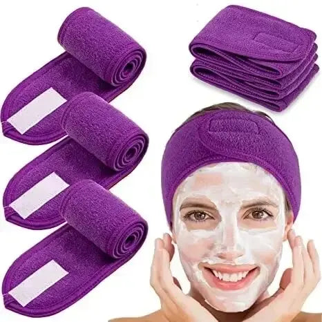 New Women Adjustable Velcro Strap Wash Face Headband Soft Toweling Broken Hair Tools Accessories SPA Facial Headbands Headwear