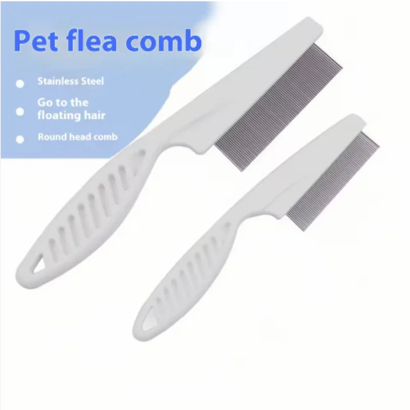 Pet Hair Shedding Comb Stainless Steel Flea Comb for Cat Dog Comfortable Pet Flea Hair Grooming Comb Dog Cat Fur Removal Brush