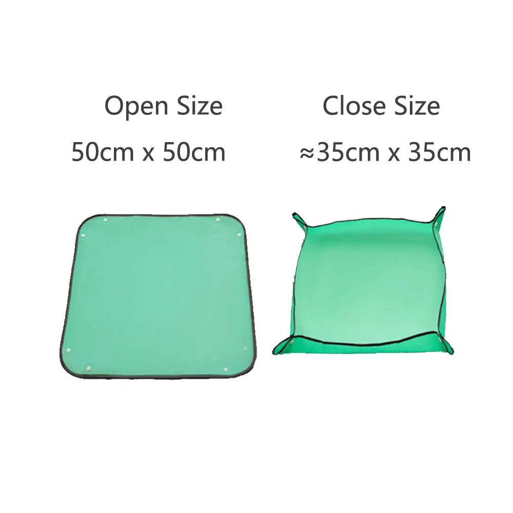 50/66/75/100cm Gardening Mat PE Transplanting Waterproof Square Plants Potting Tray Washable Thicken Foldable Garden Accessories