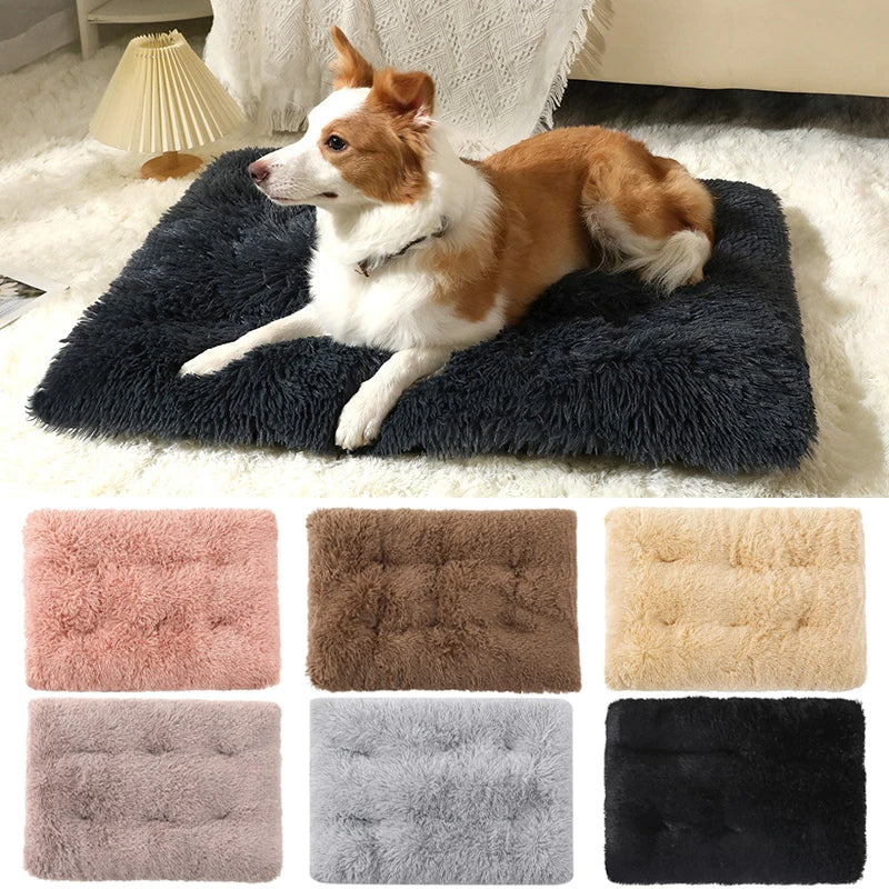 Plush Warm Dogs Sleeping Bed Mat Soft Fleece Pet Blanket Mat  Detachable Cat Puppy Mat Cushion for Small Medium Large Dogs Bed