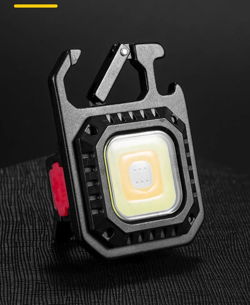 Mini LED Flashlight Magnetic COB Outdoor Camping Pocket Work Light 800 Lumens USB Rechargeable 7 Modes Spotlights