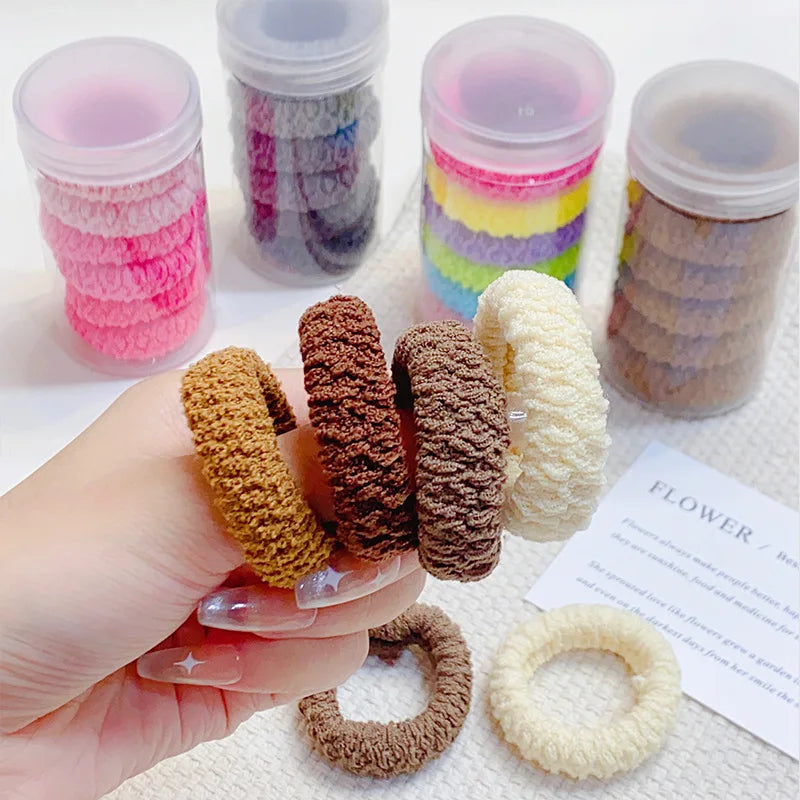 6pcs Box Packed Thick High Stretch Hair Bands For Women Girls Ponytail Holder Hair Tie Scrunchie Rubber Band Hair Accessories