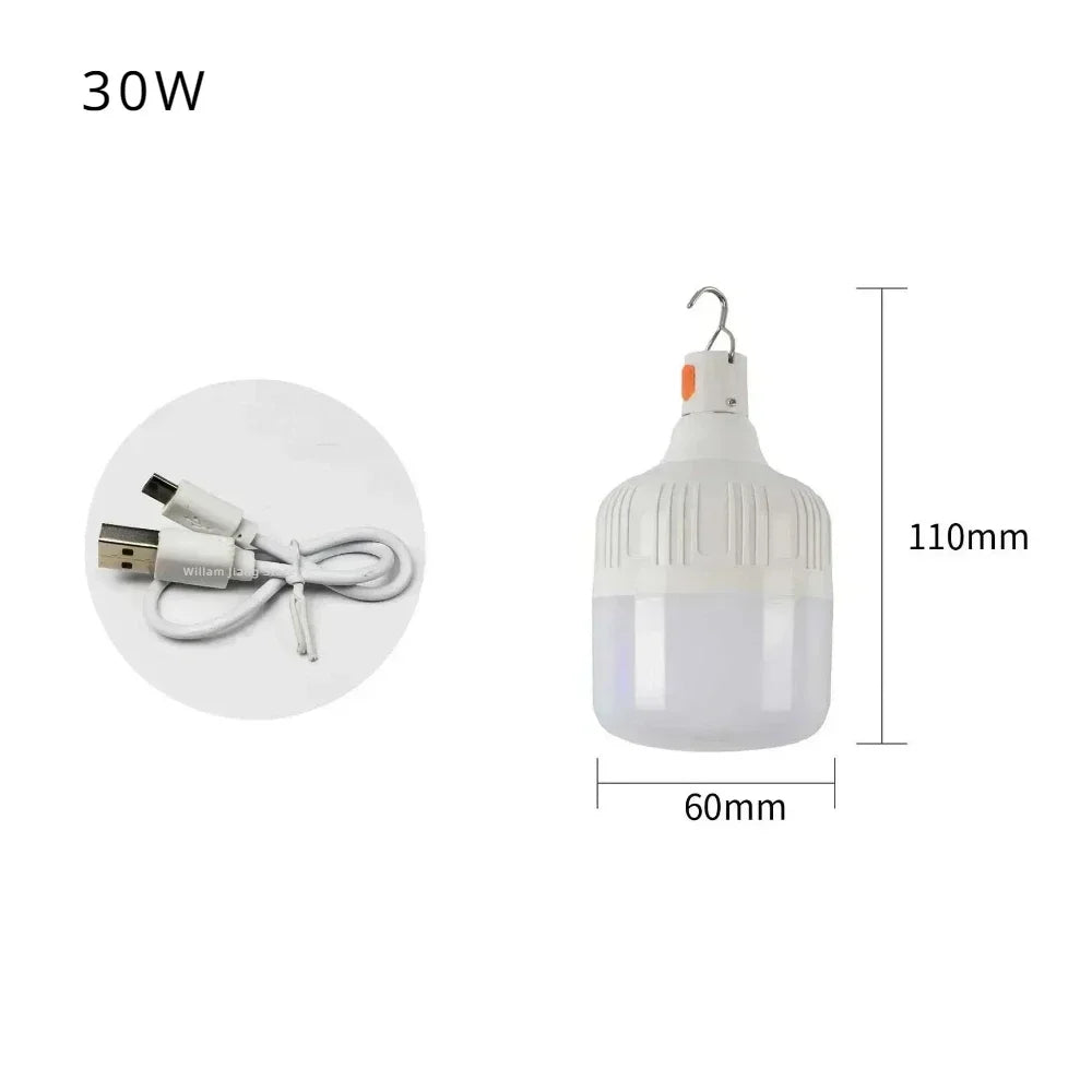 Rechargeable LED Indoor and Outdoor Emergency Portable Light (with Battery) Flash BBQ Tent Camping Light Lights Lamp Lantern