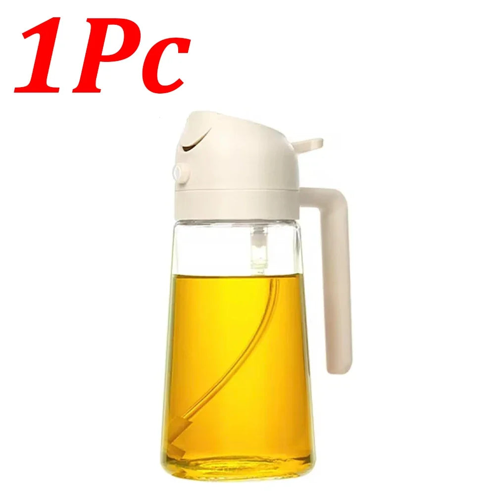 1-4Pcs 2in1 500ml Plastic Spray Oil Sprayer Cooking Oil Sprayer BBQ Picnic Kitchen Tools BBQ Cooking Oil Dispenser