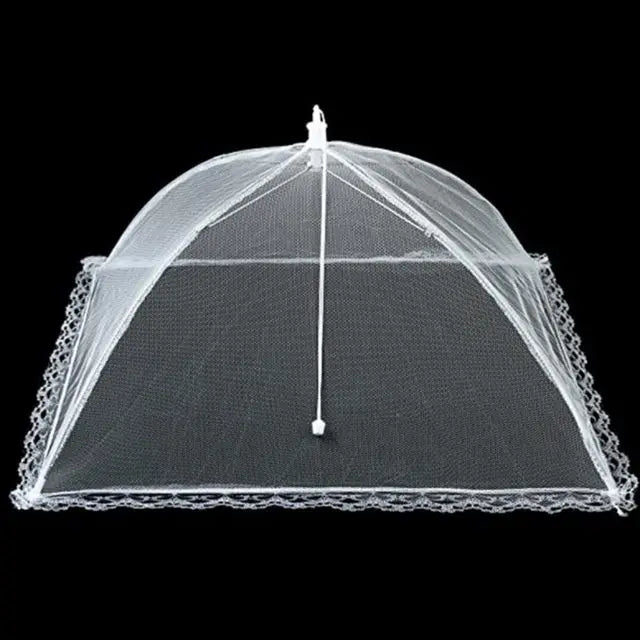 Kitchen Foldable Food Mesh Cover Anti-fly Umbrella Tent Cover Vegetable Fruit Breathable Insect-Proof Lid Food Protection Gadget