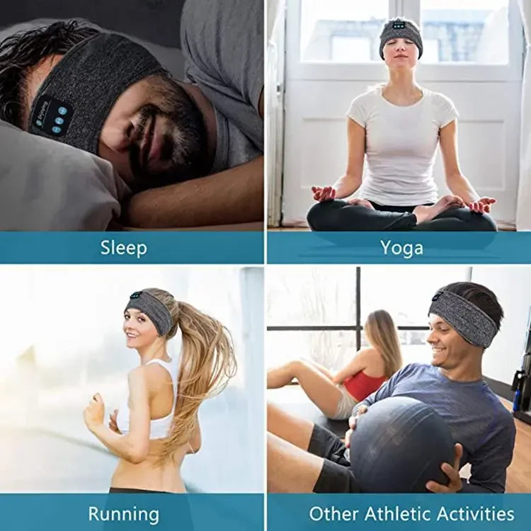 Bluetooth Earphones Sports Sleeping Headband Elastic Wireless Headphones Music Eye Mask Wireless Bluetooth Headset Headband