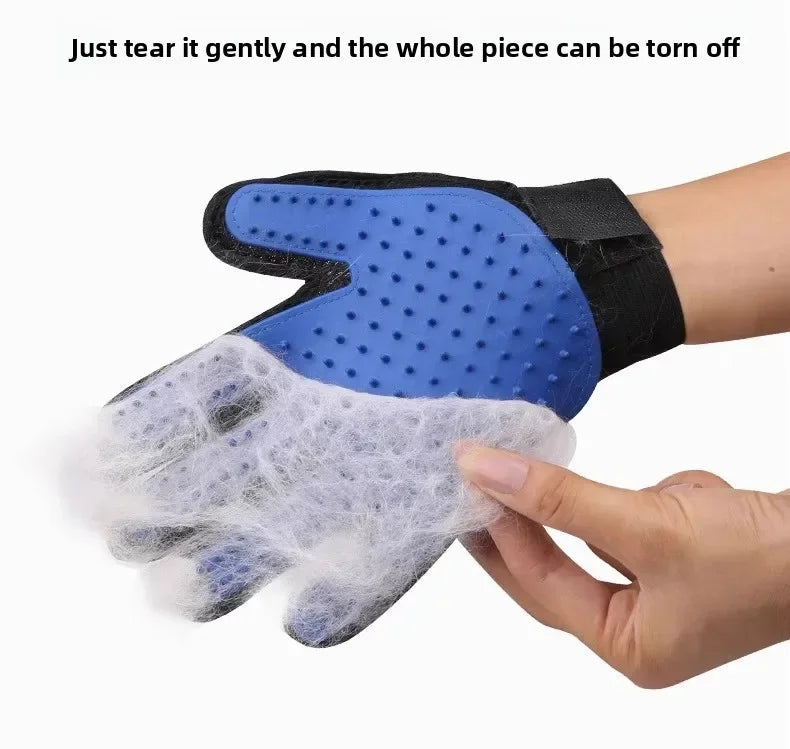 1/2PCS Gentle Pet Deshedding Glove 2-in-1 Bath Brush Massager Soft Silicone Tips for Dogs And Cats During Grooming Washing