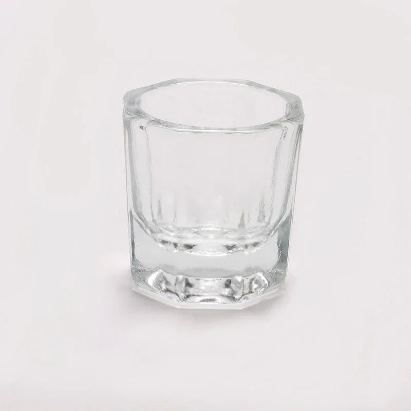 Acrylic Powder Liquid Crystal Glass Cup Aurora Colorful Cup Nail Brush Washing Mug Nail Art Tools Liquid Powders for Mixing Bowl
