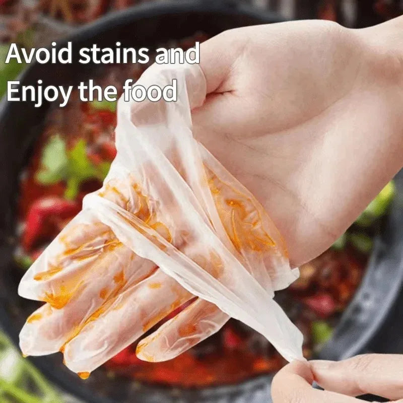 Disposable TPE Gloves Household Cleaning TPE Gloves Kitchen Bathroom Beauty Hairdressing Waste Disposal