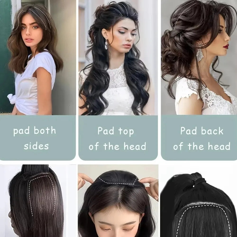 New Invisible Fluffy Hair Pad High Temperature Fiber Insert Comb Wig Cushion Hair Accessory Women's Styling