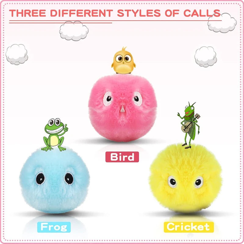 Interactive Ball Smart Cat Toys Plush Electric Catnip Training Toy Kitten Touch Sounding Pet Product Squeak Toy Ball