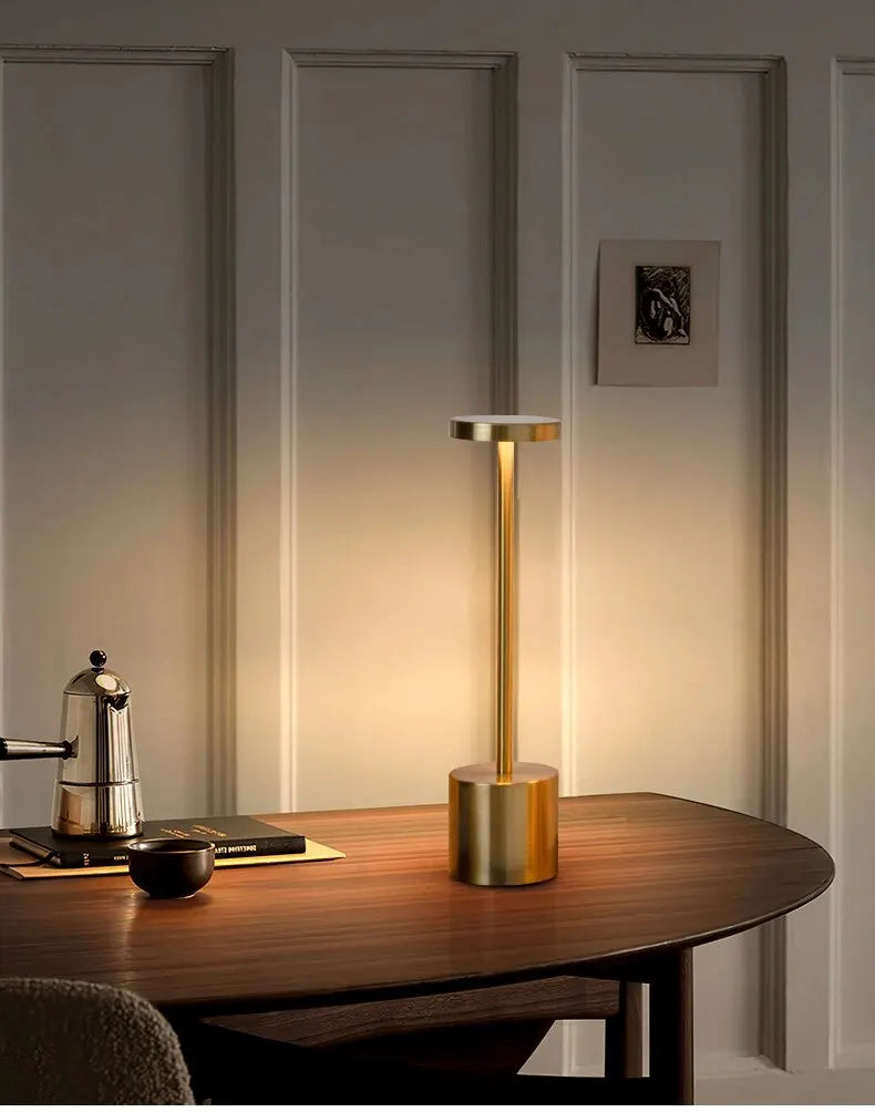 Decorative Table Lamp LED Waterproof Rechargeable Night Light Touch Dimming Bar Living Room Reading Camp Light