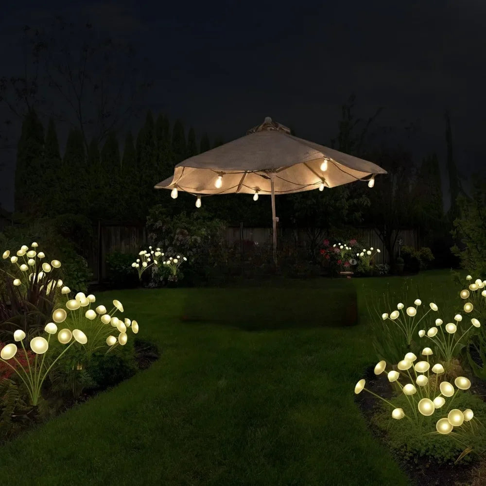 Solar Garden Lights Outdoor LED Solar Mushroom Lights Waterproof Decor Yard Patio Pathway Jellyfish for Garden Ambiance