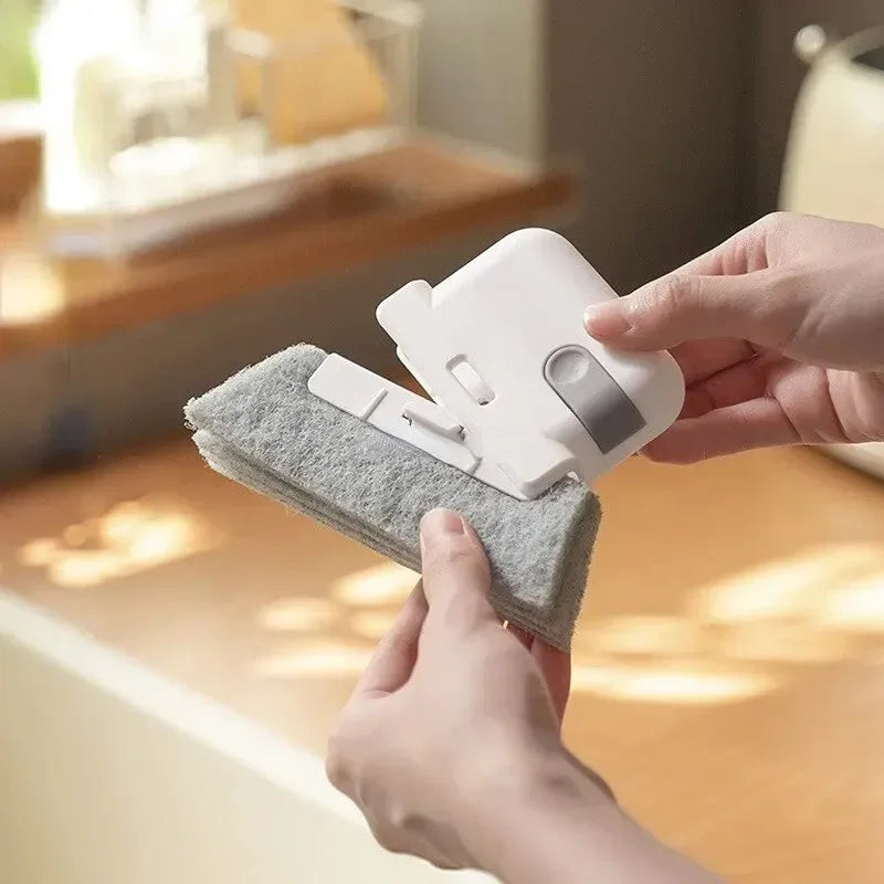 Glass Window Groove Frame Cleaning Brush Tool Multi Functional 2 in 1 Sliding Door Track Groove Brush glass Dead Corner Gap Brush