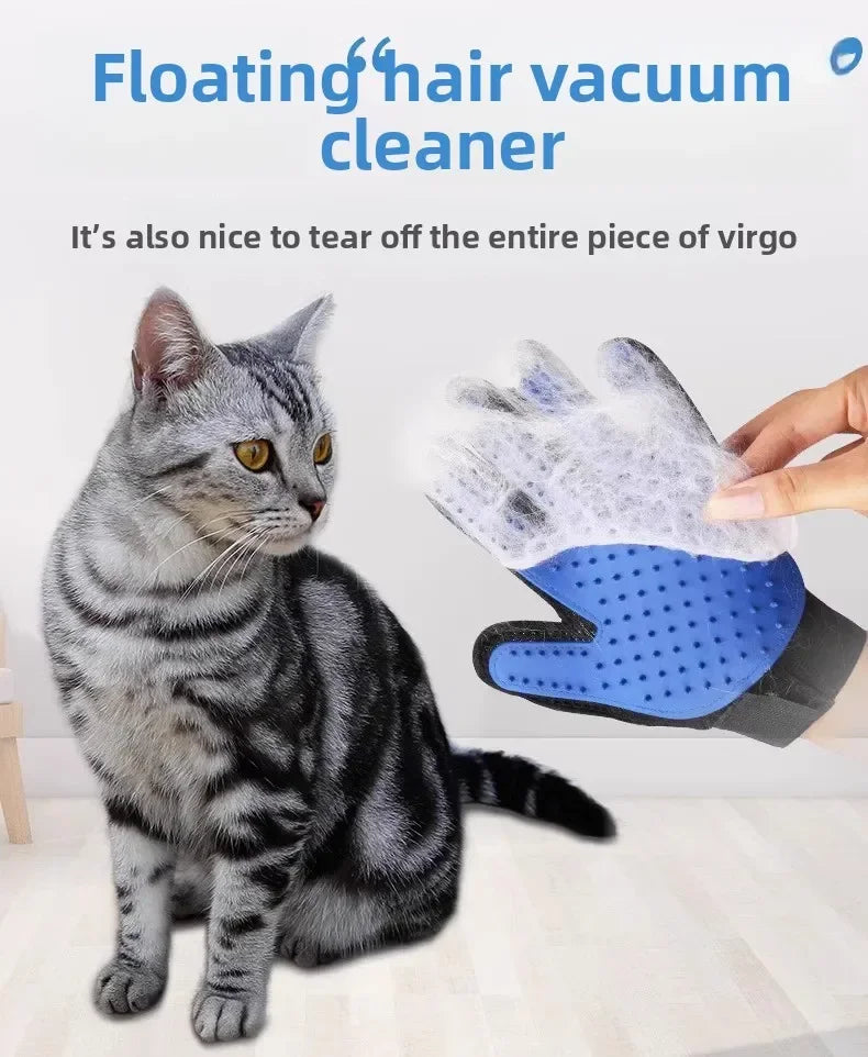 1/2PCS Gentle Pet Deshedding Glove 2-in-1 Bath Brush Massager Soft Silicone Tips for Dogs And Cats During Grooming Washing