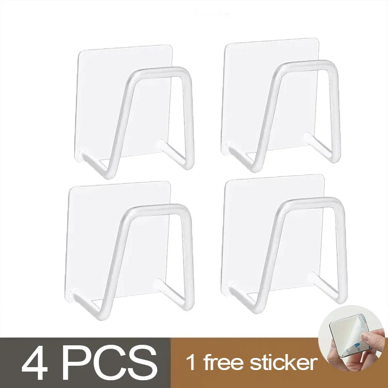 Kitchen Sponge Holder Sink Sponge Rack Stainless Steel Sponges Stand Drainer Sponges Sink Shelf for Knife Towel Holder Wall Hook