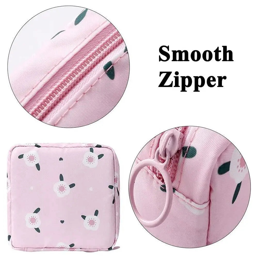 Napkin Credit Card Holder Makeup Organizer Headphone Case Sanitary Mat Bag Sanitary Bag Change Purse Tamper-Proof Storage Bag