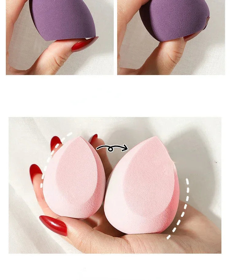 4pcs Makeup Sponge Cosmetic Puff Dry and Wet Combined Cosmetic Egg Women Foundation Powder Puff Bevel Cut Makeup Sponges