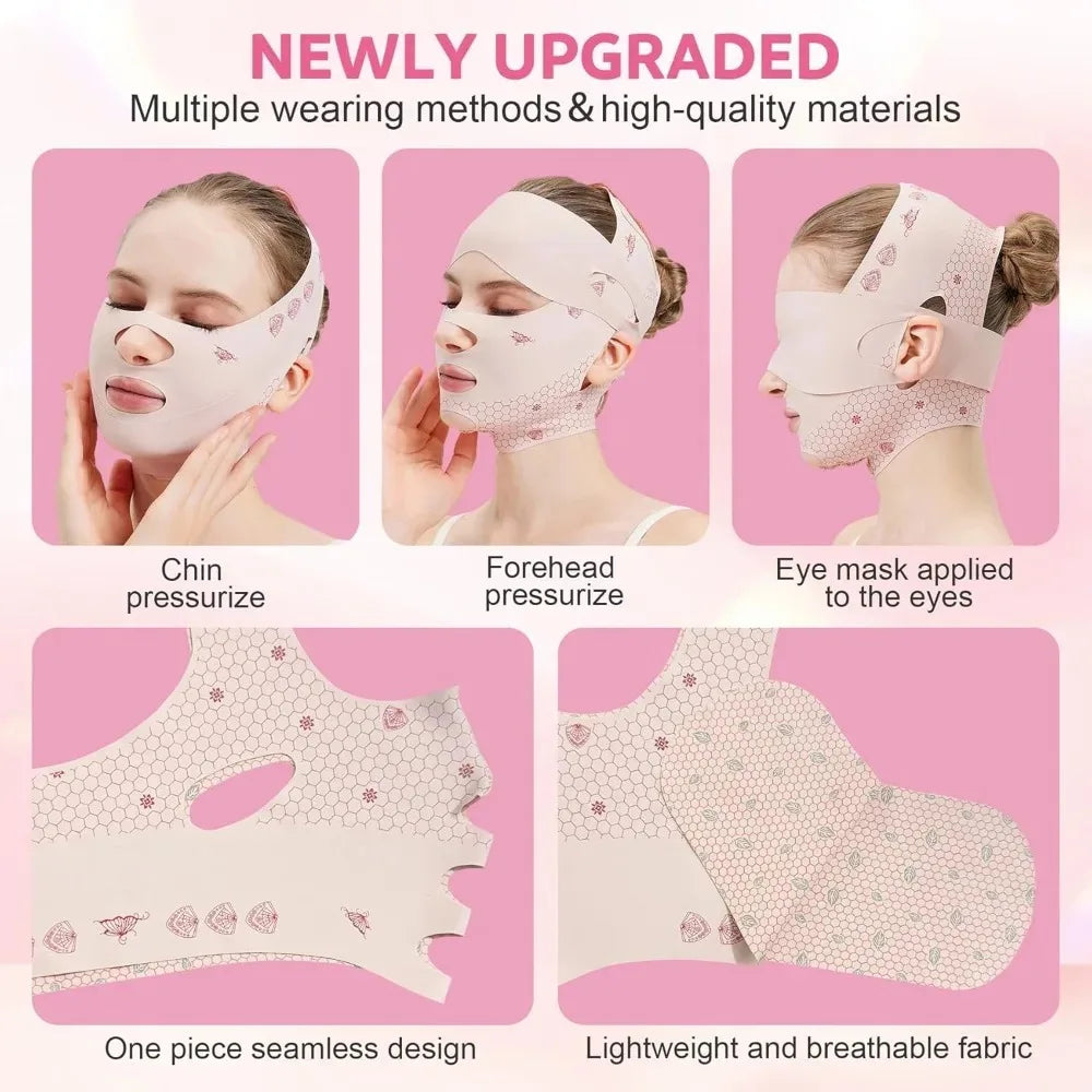 Face Lift Belt Face Strap Forehead Lift Band Comfort Pressure Forehead Bandage Chin Up Face Lifting Vshaped Band Beauty Tool