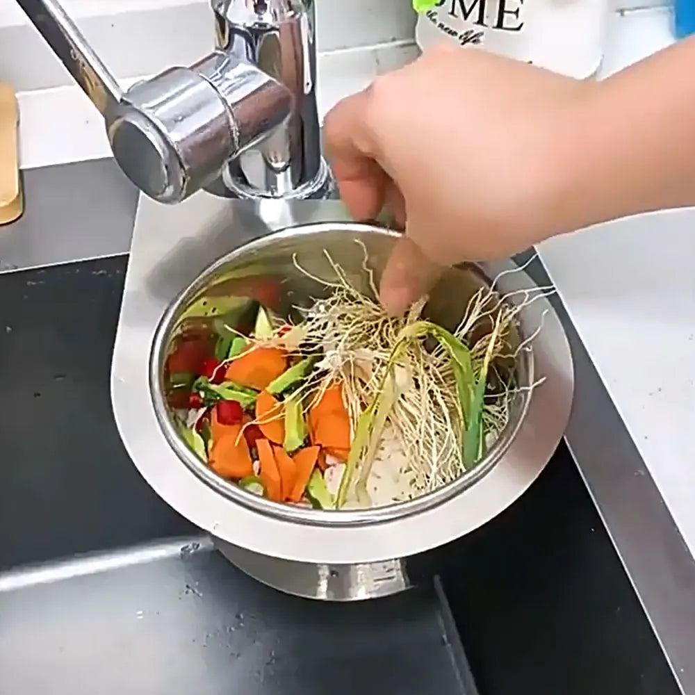 Stainless Steel Swan Sink Strainer Basket Removable Goosehead Storage Drainage Basket Goosehead Hanging Wet & Dry Drainage Racks