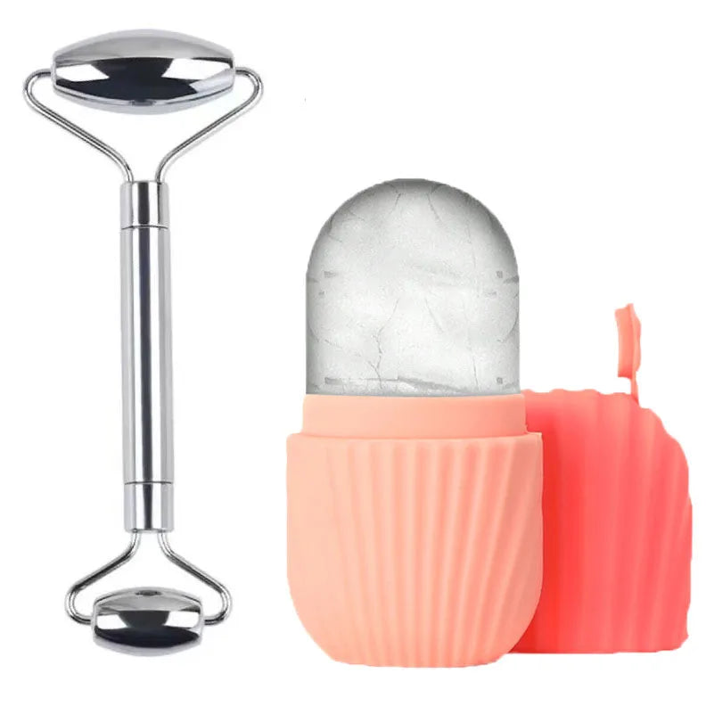 Ice Face Roller Facial Skincare Ice Roller Set Face Massage Roller Lifting Contouring Facial Cleansing Skin Care Tools