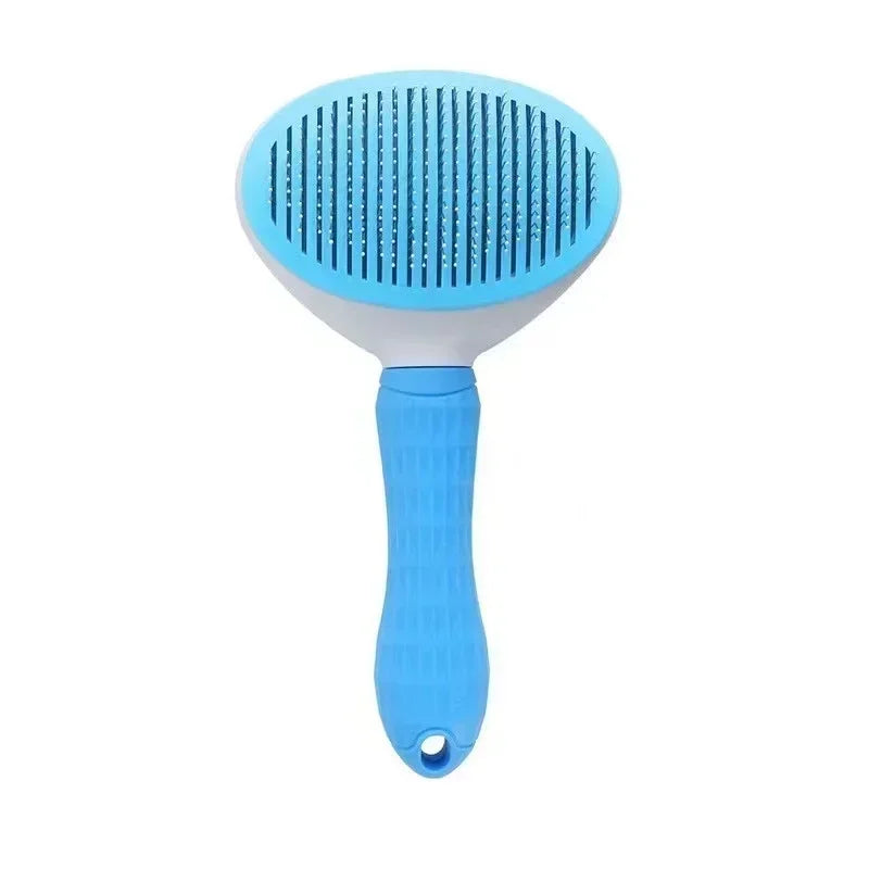 One-Click Pet Hair Removal Comb for Effortless Grooming of Dogs and Cats - Float Hair Removal Slicker Brush