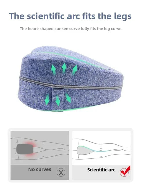 Memory Leg Pillow Hollow Heart Pregnancy Side Sleeper Sciatica Orthopedic Sciatica Back Hip Relief Pillow For Bed, Sofa