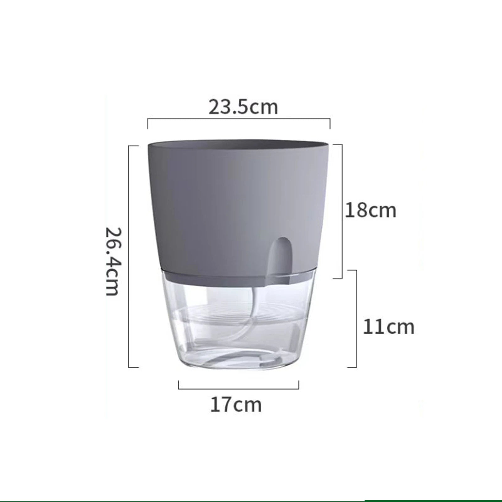 8.2/10.5/15.3/23.5cm Hydroponic Pot Self Watering Flower Pot Liquid Farming Soilless Cultivation Planter Cotton Rope Watering