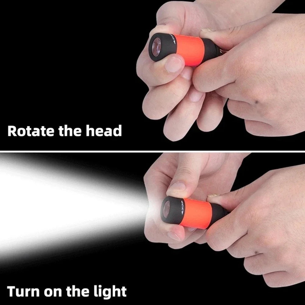 Mini Flashlight USB Rechargeable LED Multifunctional Strong light Pocket Keychain  Flashlight Waterproof Outdoor Hiking Camping