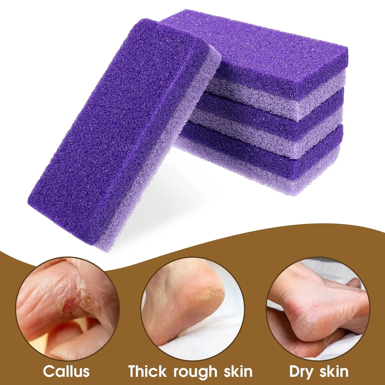 2-in-1 Pumice Stone And Foot Scrubber Callus Remover for Hard Skin Dead Skin Remover for Feet Heels Hands And Body