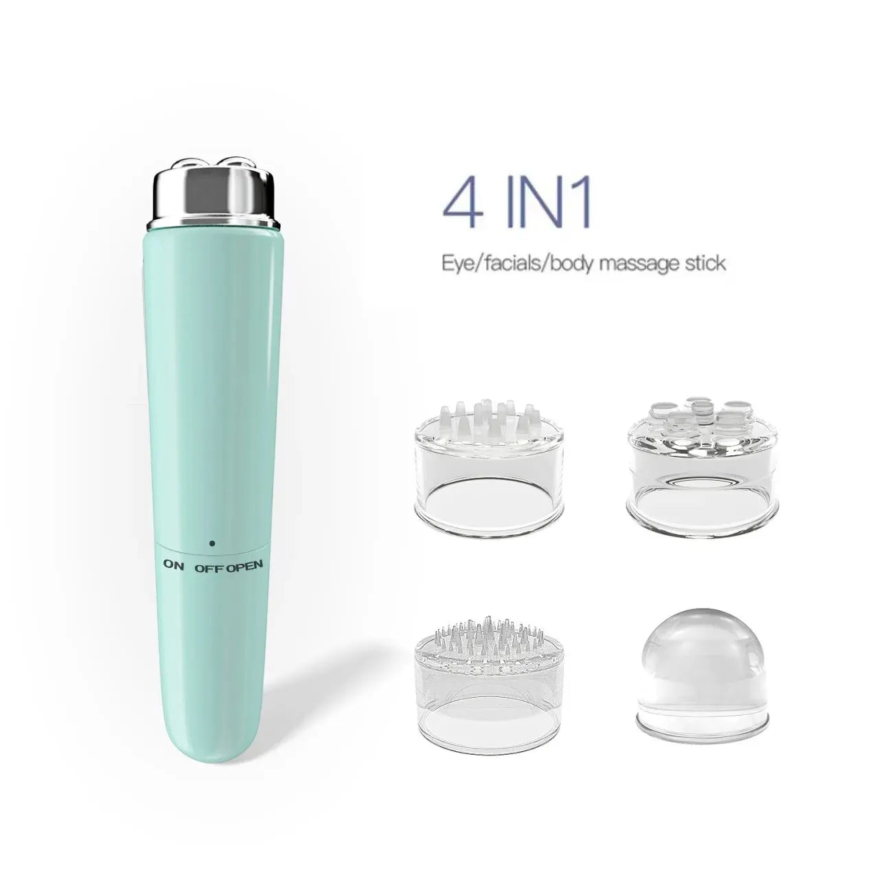 4 in 1 Electric Eye Massager Micro Vibration Facial Beauty Instrument for Relax Eye Dark Circles Eye Bags Puffiness Eye Massage