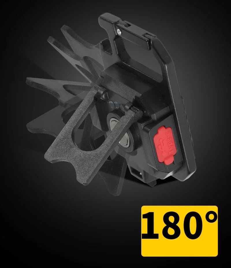 Mini LED Flashlight Magnetic COB Outdoor Camping Pocket Work Light 800 Lumens USB Rechargeable 7 Modes Spotlights