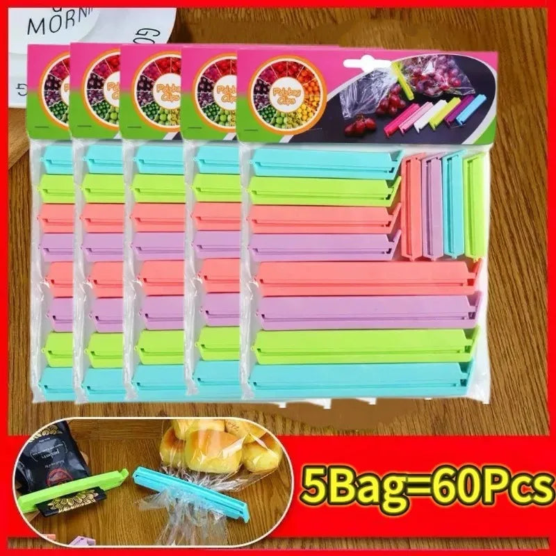 Portable Kitchen Storage Food Snack Seal Sealing Bag Clips Sealer Clamp Plastic Tool Kitchen Accessories Food Bag Clips