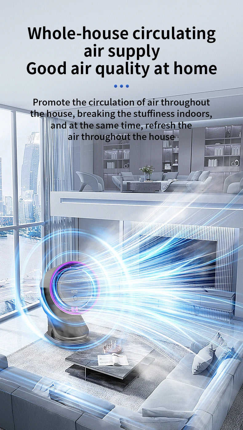 Multi-functional Circulating Fan With Clip 3-in-1 Turbo Fan Electric High-speed Clip Fan 100 levels of free adjustment Mini Fan