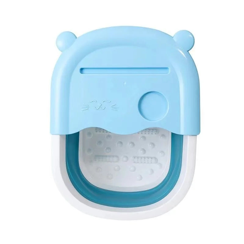 Foldable Foot Bath Tub with Built-in Massager - Large Relaxation Pool for Soaking, No Electricity Needed, For Home Bathroom