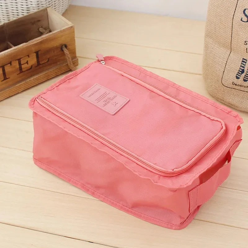 Portable Shoe Bags Travel Dust-Proof Holds Multifunction Waterproof Folding Storage High Capacity Student Shoe Pouch Organizer