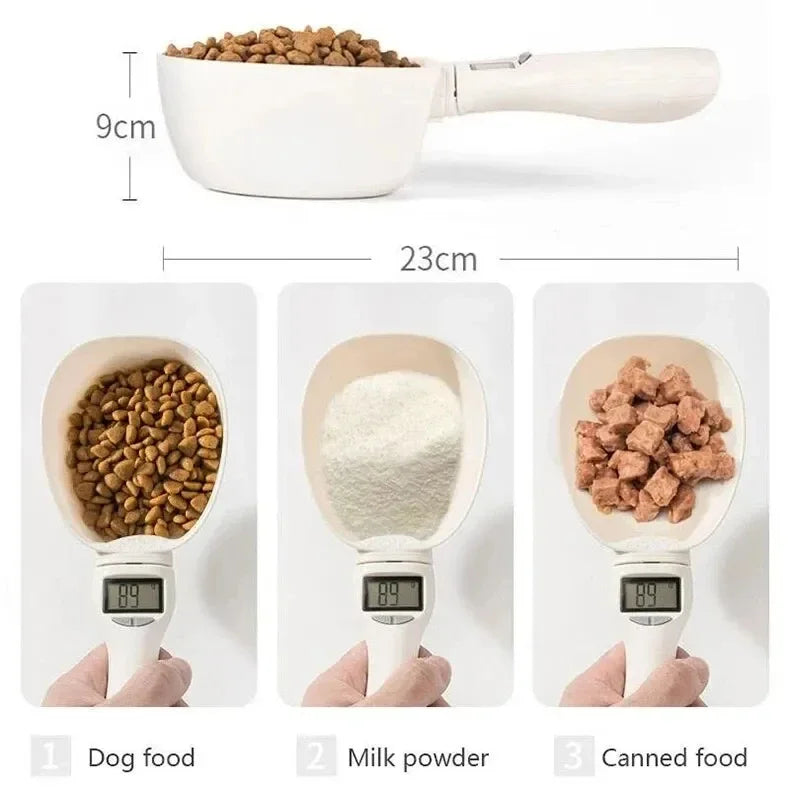 Suitable for Cat and Dog Food Measuring Spoon Pet Food Measuring Spoon Scale, Kitchen Digital Food Measuring Spoon