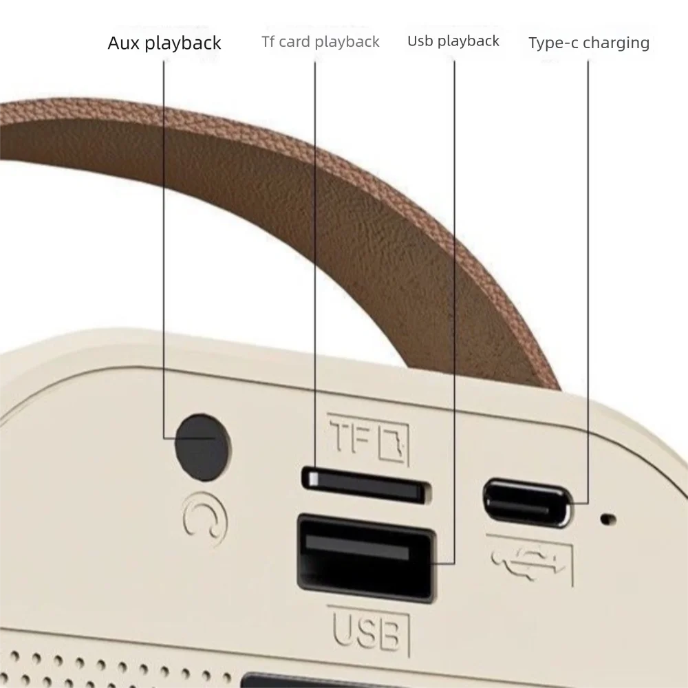 Bluetooth Audio Mini Karaoke Machine K12 with 1/2 Wireless Microphones Portable Bluetooth Speaker Fun Toys RGB Light