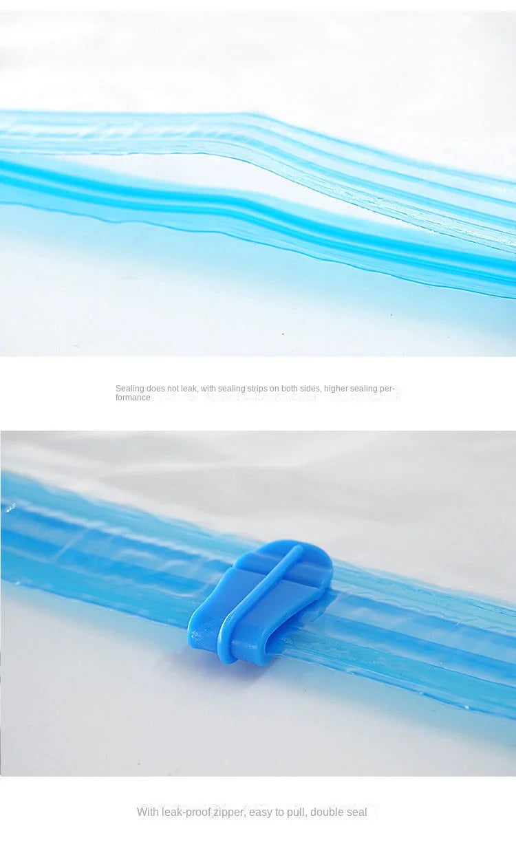 Travel Roll-up Compression Bag Vacuum Bags for Storing Clothes Save 75% of Storage Space No Air Pump Required Pack Vacuum Home