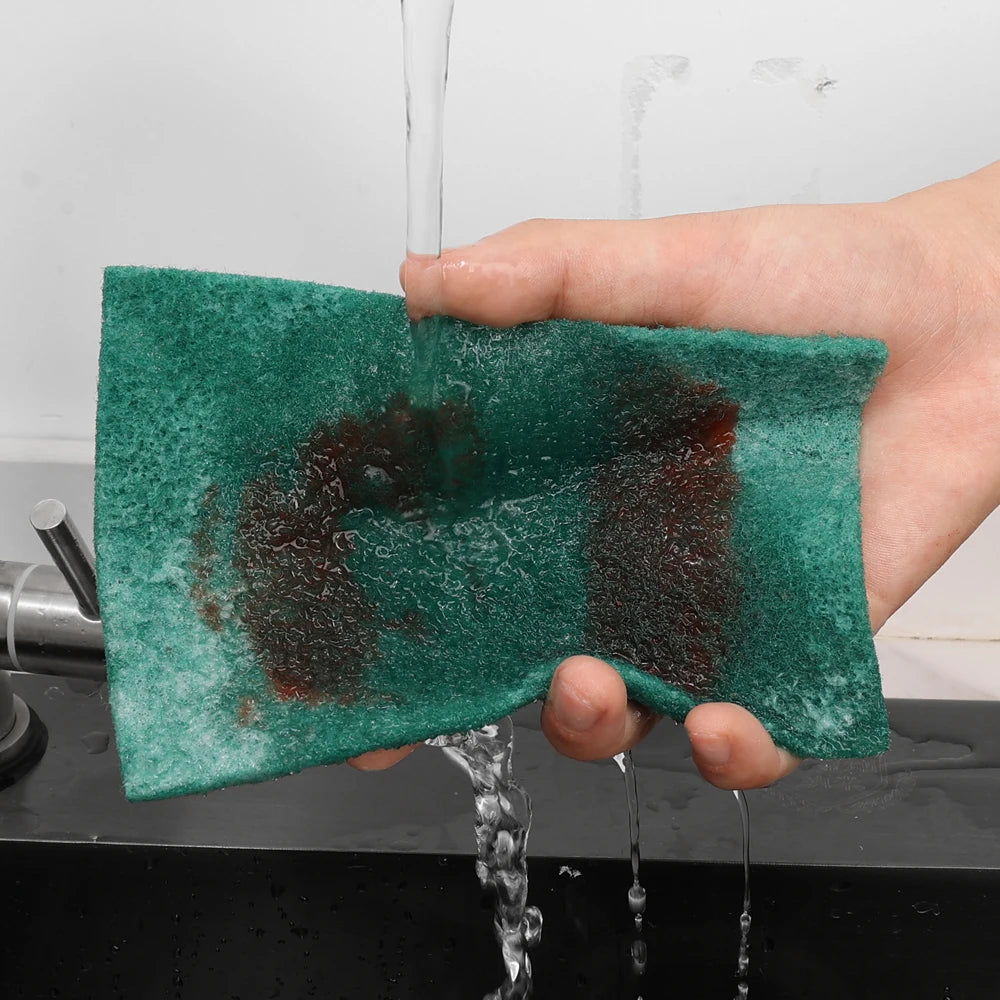 5/10Pcs Cleaning Wipe Pad Reusable Kitchen Cleaning Cloth Towels Soft Non-stick Oil Dishcloth Household Kitchen Rag Clean Tools