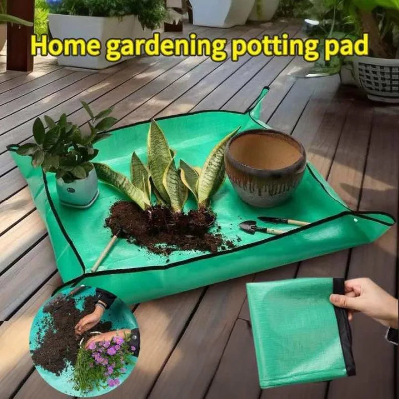 50/66/75/100cm Gardening Mat PE Transplanting Waterproof Square Plants Potting Tray Washable Thicken Foldable Garden Accessories