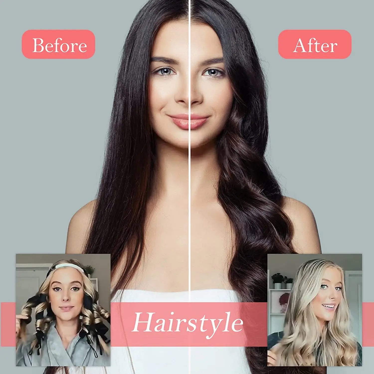 Octopus Curler Headband Nightcap Suitable for Long Hair Satin Non Thermal Curling Iron Adjustable Strap Styling Tools